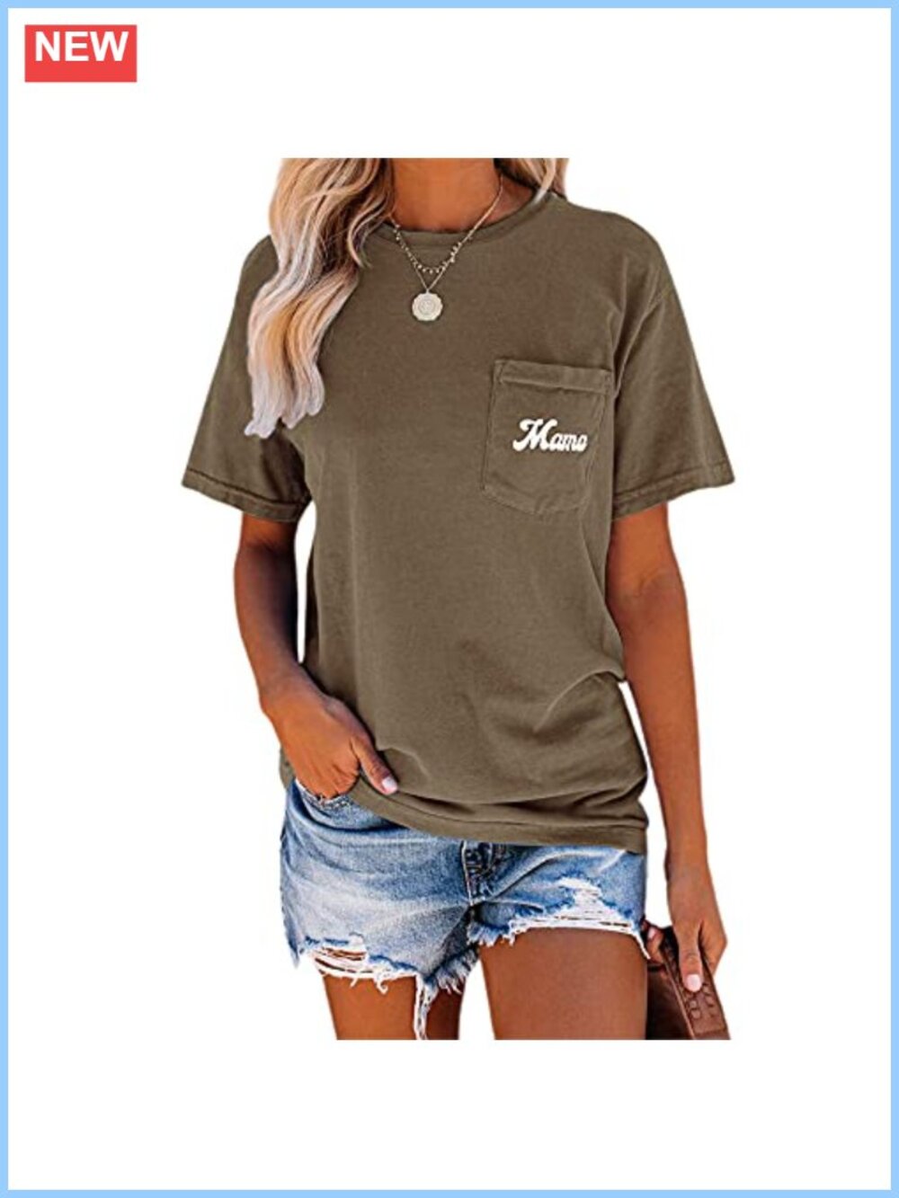 Women's Mama Graphic T-Shirt Crew Neck Short Sleeve Summer Tee